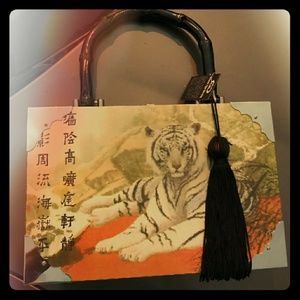 NWT Carefully handmade cigar box handbag